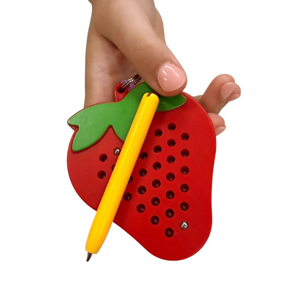 Magnetic Pad Keyring - Strawberry