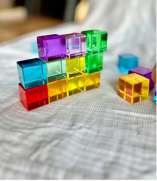 Rainbow-Coloured Lucite Cubes 60