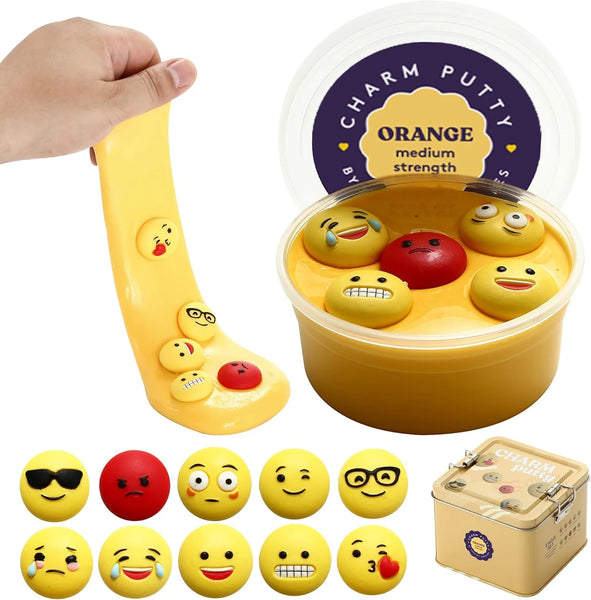 Charm Putty - Emoji Expressions - Orange (Medium)