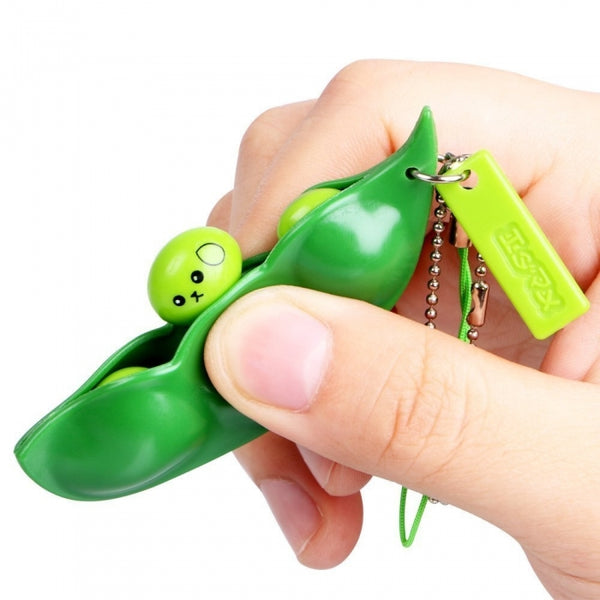 Edamame Pea Pod Keychain Bean Fidget Toy