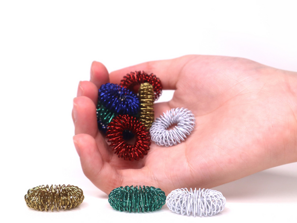 Spiky Sensory Finger Acupressure Ring Set (Pack Of 5) - ADHD & Autism/ASD